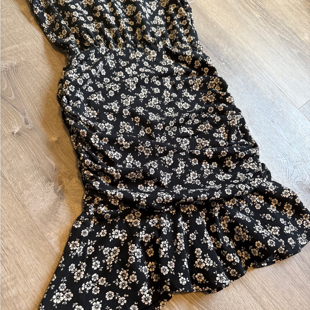 Veronica Beard Black Floral Dress-Size M-NWT - Picture 6 of 14